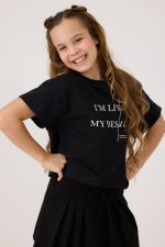 חולצה רחבה עם הדפס