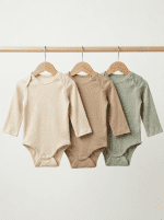 ⁦שלישיית בגדי גוף שרוול ארוך⁩ – תמונה ⁦3⁩