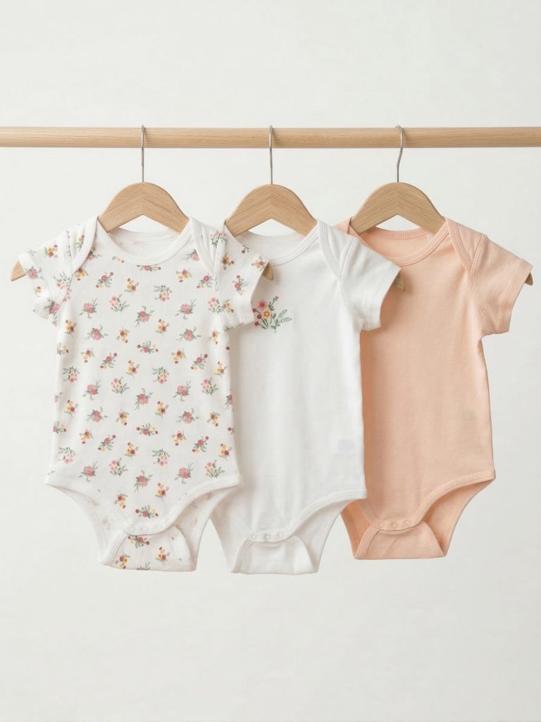 שלישיית בגדי גוף שרוול קצר