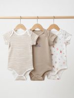 ⁦שלישיית בגדי גוף שרוול קצר⁩ – תמונה ⁦3⁩