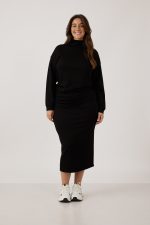 טופ Oversize צווארון- חלק מסט