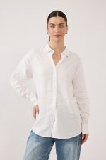 חולצה מכופתרת עם קשירה – תמונה 2