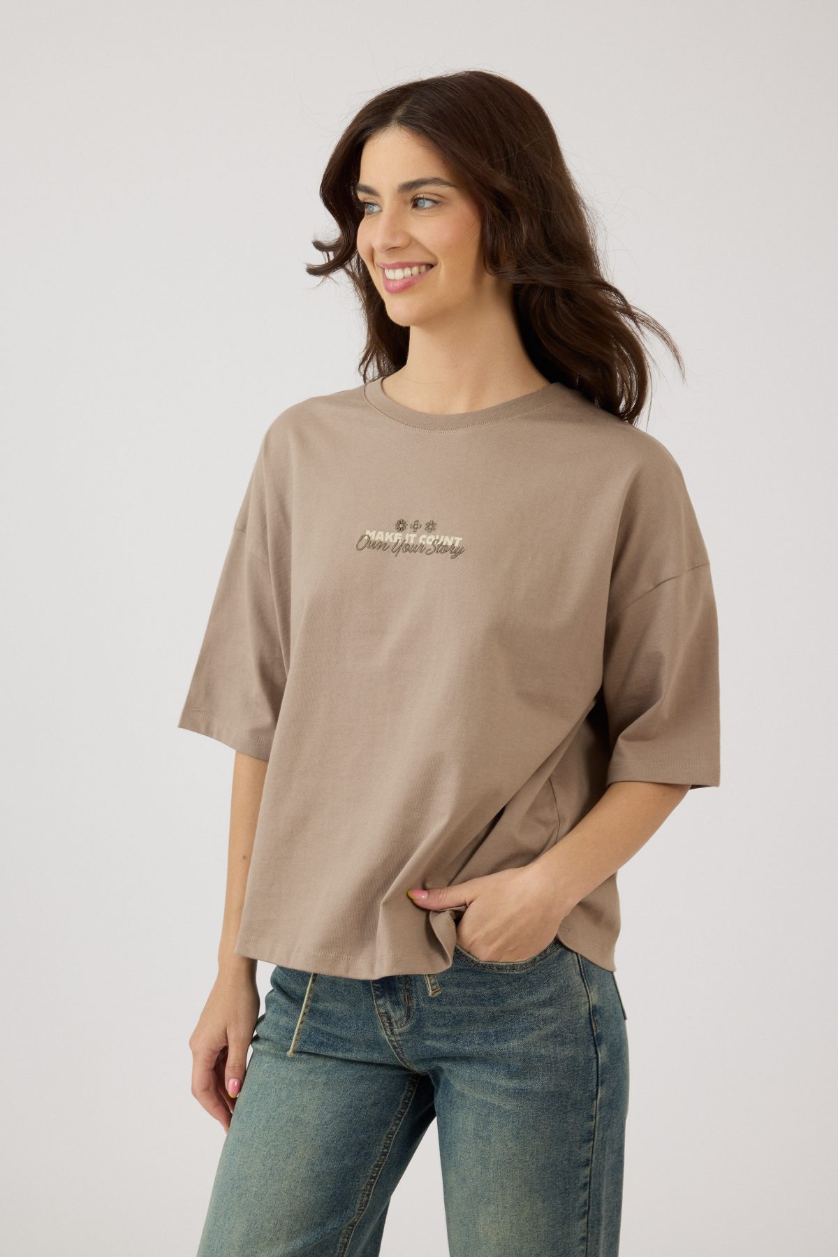 ⁦חולצה Oversize מודפסת⁩ – תמונה ⁦5⁩
