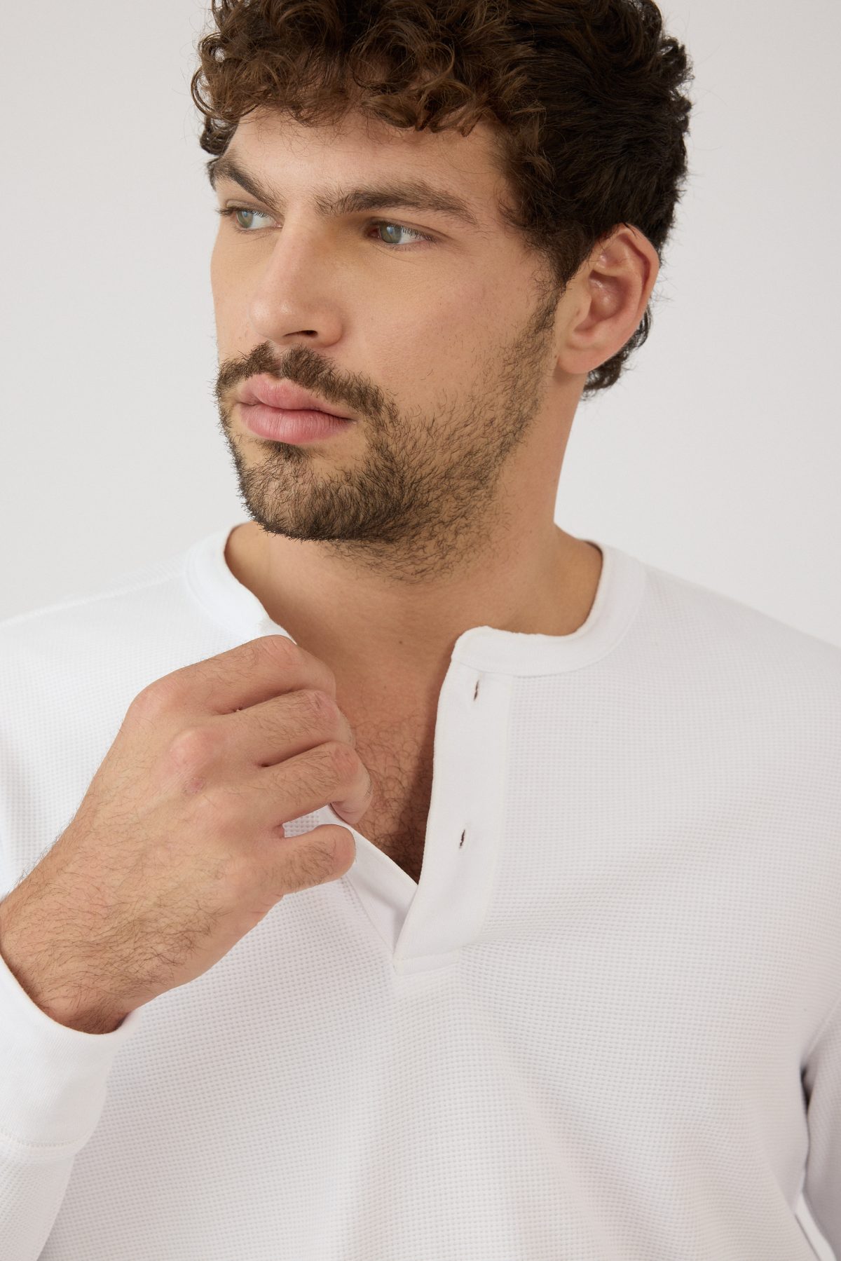 ⁦חולצה וופל שרוול ארוך⁩ – תמונה ⁦2⁩